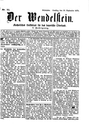 Wendelstein Samstag 18. September 1875