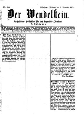 Wendelstein Mittwoch 3. November 1875