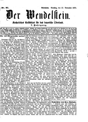 Wendelstein Samstag 13. November 1875