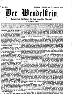 Wendelstein Mittwoch 17. November 1875