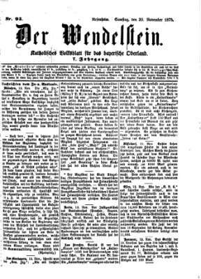 Wendelstein Samstag 20. November 1875