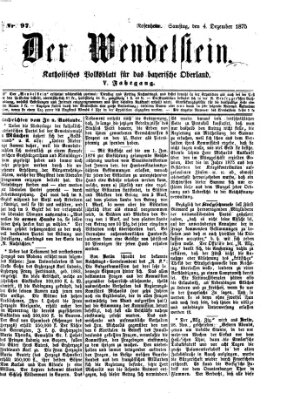 Wendelstein Samstag 4. Dezember 1875