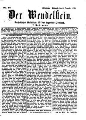 Wendelstein Mittwoch 8. Dezember 1875