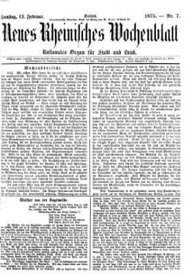 Neues rheinisches Wochenblatt Samstag 13. Februar 1875