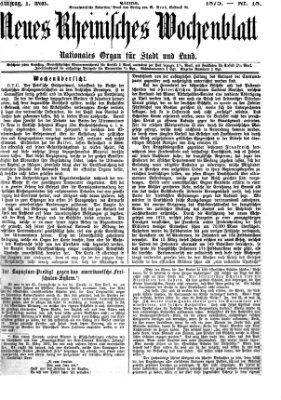 Neues rheinisches Wochenblatt Samstag 1. Mai 1875