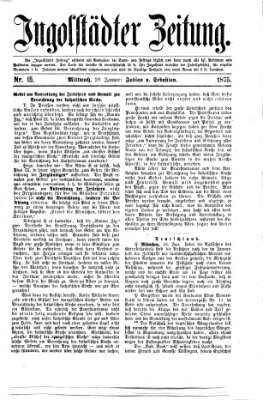 Ingolstädter Zeitung (Neue Ingolstädter Zeitung) Mittwoch 20. Januar 1875