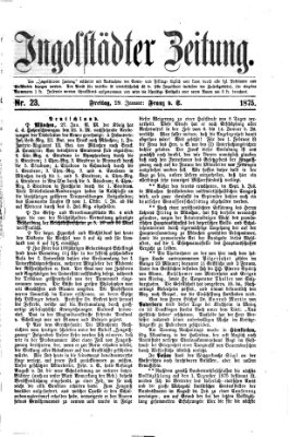 Ingolstädter Zeitung (Neue Ingolstädter Zeitung) Freitag 29. Januar 1875