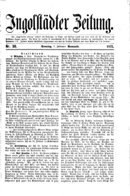 Ingolstädter Zeitung (Neue Ingolstädter Zeitung) Sonntag 7. Februar 1875