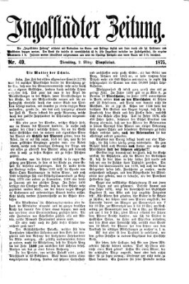 Ingolstädter Zeitung (Neue Ingolstädter Zeitung) Dienstag 2. März 1875