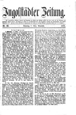 Ingolstädter Zeitung (Neue Ingolstädter Zeitung) Sonntag 21. März 1875