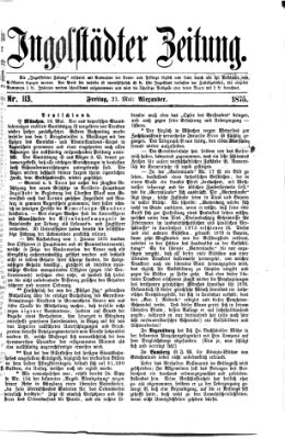 Ingolstädter Zeitung (Neue Ingolstädter Zeitung) Freitag 21. Mai 1875