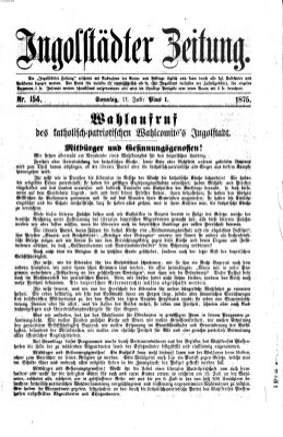 Ingolstädter Zeitung (Neue Ingolstädter Zeitung) Sonntag 11. Juli 1875