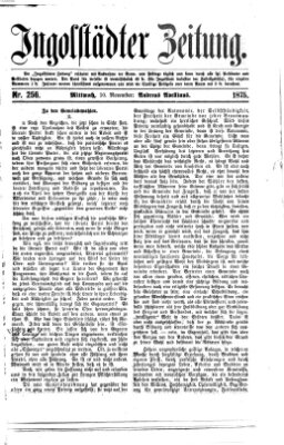 Ingolstädter Zeitung (Neue Ingolstädter Zeitung) Mittwoch 10. November 1875