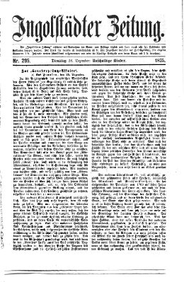 Ingolstädter Zeitung (Neue Ingolstädter Zeitung) Dienstag 28. Dezember 1875