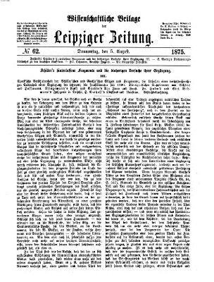 Leipziger Zeitung. Wissenschaftliche Beilage (Leipziger Zeitung) Donnerstag 5. August 1875