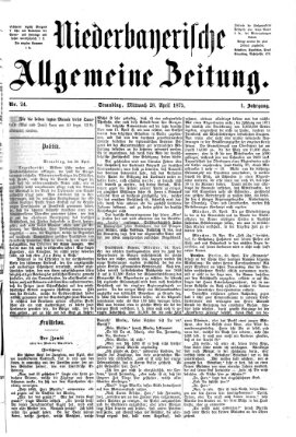 Niederbayerische allgemeine Zeitung Mittwoch 28. April 1875