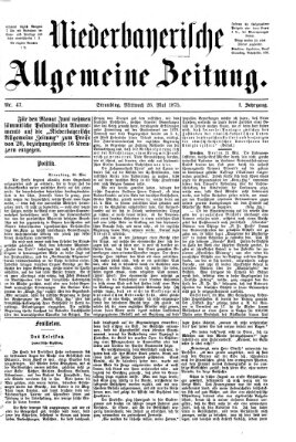 Niederbayerische allgemeine Zeitung Mittwoch 26. Mai 1875