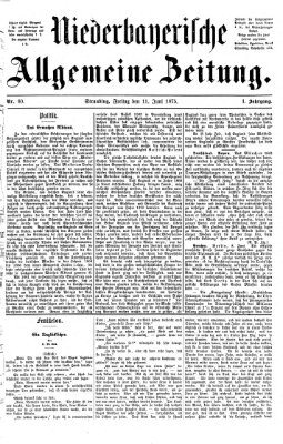 Niederbayerische allgemeine Zeitung Freitag 11. Juni 1875