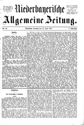 Niederbayerische allgemeine Zeitung Sonntag 13. Juni 1875