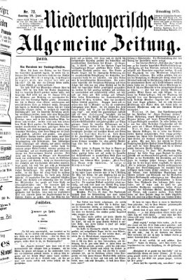 Niederbayerische allgemeine Zeitung Samstag 26. Juni 1875