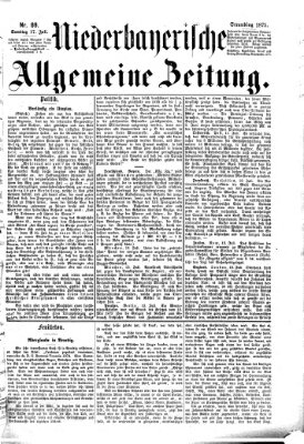 Niederbayerische allgemeine Zeitung Samstag 17. Juli 1875