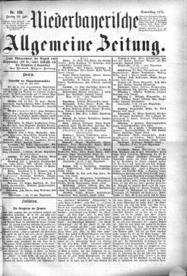 Niederbayerische allgemeine Zeitung Freitag 30. Juli 1875