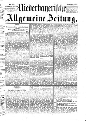 Niederbayerische allgemeine Zeitung Donnerstag 12. August 1875