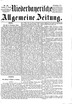 Niederbayerische allgemeine Zeitung Mittwoch 18. August 1875