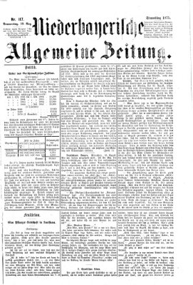 Niederbayerische allgemeine Zeitung Donnerstag 19. August 1875