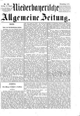 Niederbayerische allgemeine Zeitung Freitag 20. August 1875