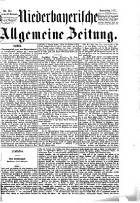 Niederbayerische allgemeine Zeitung Mittwoch 29. September 1875