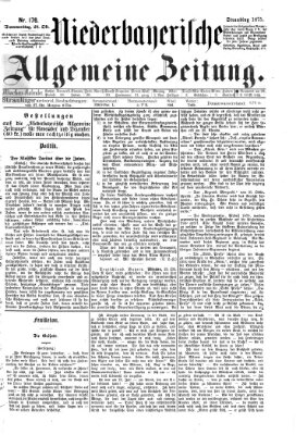 Niederbayerische allgemeine Zeitung Donnerstag 28. Oktober 1875