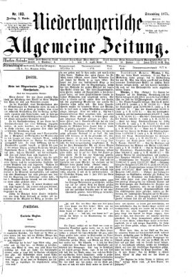 Niederbayerische allgemeine Zeitung Freitag 5. November 1875