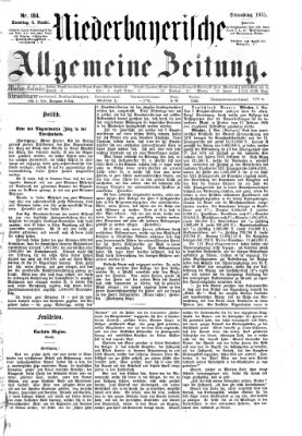 Niederbayerische allgemeine Zeitung Samstag 6. November 1875