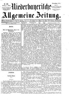 Niederbayerische allgemeine Zeitung Sonntag 7. November 1875