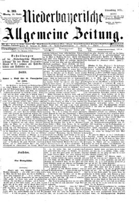 Niederbayerische allgemeine Zeitung Sonntag 28. November 1875