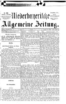 Niederbayerische allgemeine Zeitung Samstag 4. Dezember 1875