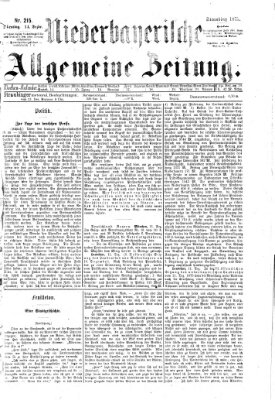 Niederbayerische allgemeine Zeitung Dienstag 14. Dezember 1875