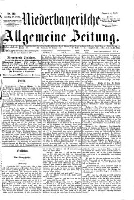 Niederbayerische allgemeine Zeitung Samstag 18. Dezember 1875