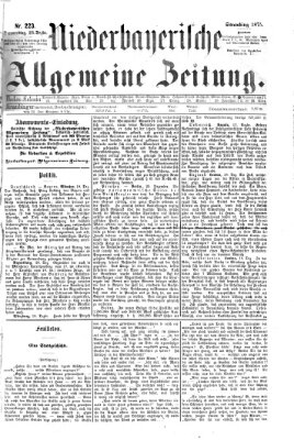 Niederbayerische allgemeine Zeitung Donnerstag 23. Dezember 1875