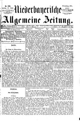 Niederbayerische allgemeine Zeitung Freitag 31. Dezember 1875