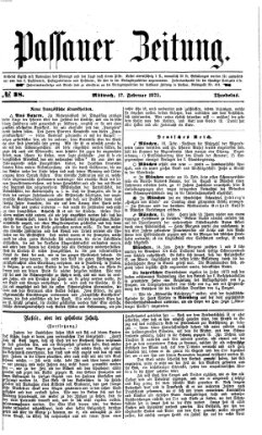 Passauer Zeitung Mittwoch 17. Februar 1875