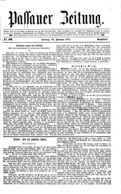 Passauer Zeitung Freitag 26. Februar 1875