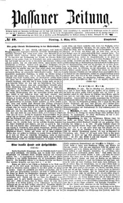 Passauer Zeitung Dienstag 2. März 1875