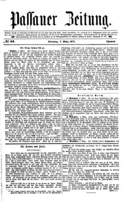 Passauer Zeitung Sonntag 7. März 1875