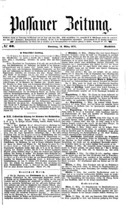 Passauer Zeitung Sonntag 14. März 1875