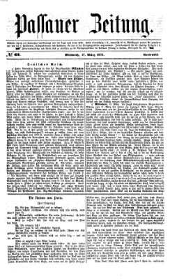 Passauer Zeitung Mittwoch 17. März 1875