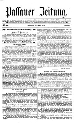 Passauer Zeitung Mittwoch 24. März 1875