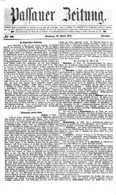 Passauer Zeitung Sonntag 18. April 1875