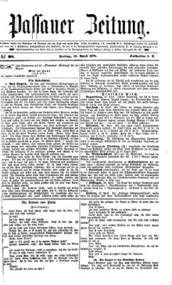 Passauer Zeitung Freitag 30. April 1875